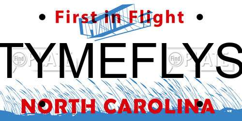 TYMEFLYS North Carolina License Plate