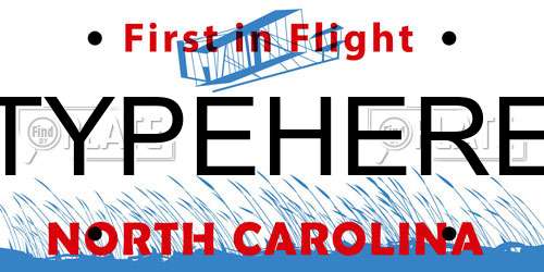 TYPEHERE North Carolina License Plate