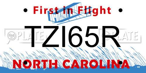 TZI65R North Carolina License Plate