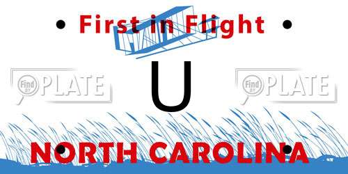 U North Carolina License Plate