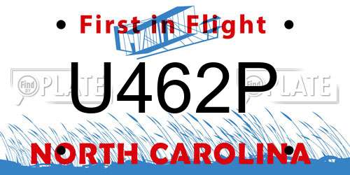 U462P North Carolina License Plate