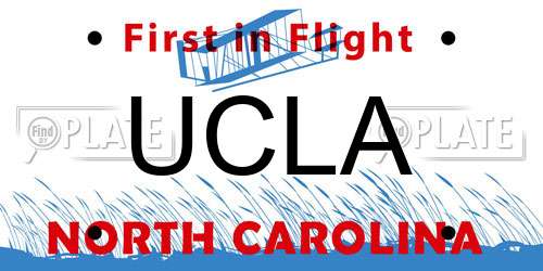 UCLA North Carolina License Plate