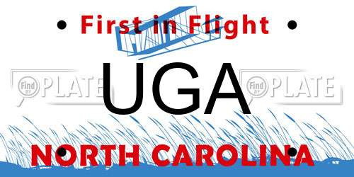 UGA North Carolina License Plate