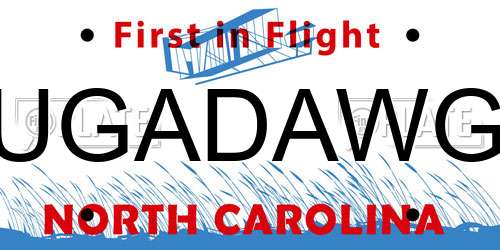 UGADAWG North Carolina License Plate