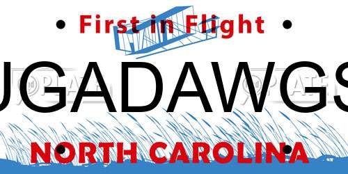 UGADAWGS North Carolina License Plate