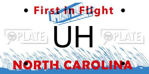 UH North Carolina License Plate