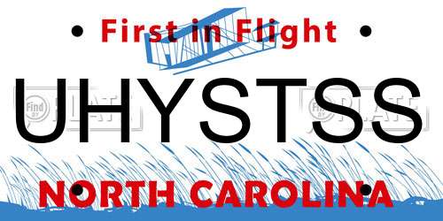 UHYSTSS North Carolina License Plate