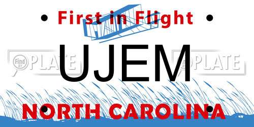 UJEM North Carolina License Plate