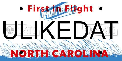 ULIKEDAT North Carolina License Plate