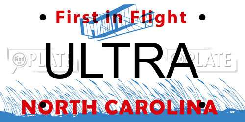 ULTRA North Carolina License Plate