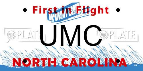 UMC North Carolina License Plate