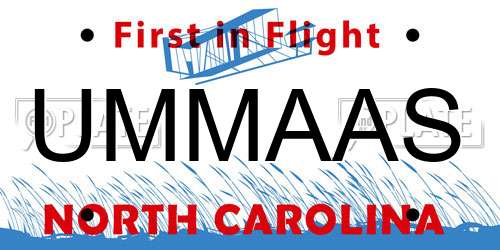 UMMAAS North Carolina License Plate