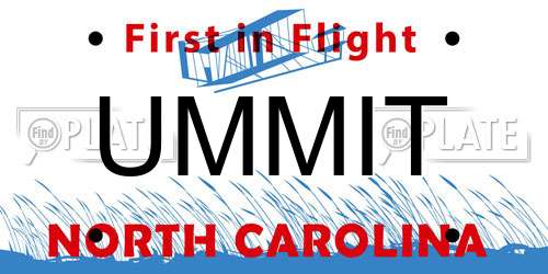UMMIT North Carolina License Plate