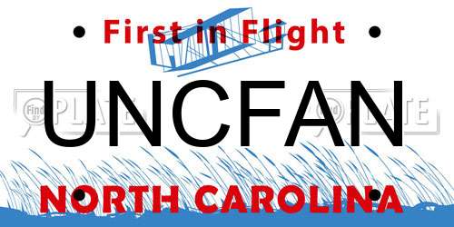 UNCFAN North Carolina License Plate