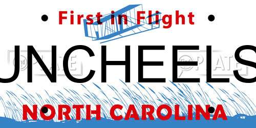 UNCHEELS North Carolina License Plate