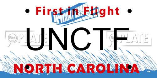 UNCTF North Carolina License Plate