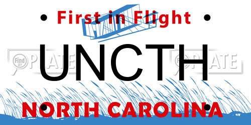 UNCTH North Carolina License Plate