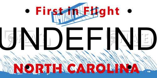 UNDEFIND North Carolina License Plate