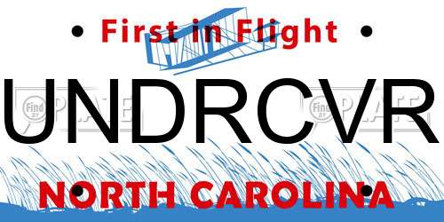 UNDRCVR North Carolina License Plate