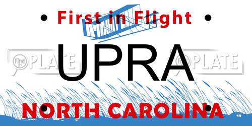 UPRA North Carolina License Plate