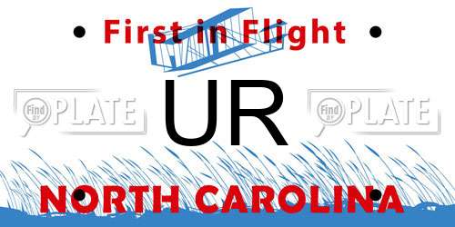 UR North Carolina License Plate