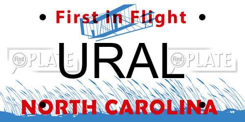 URAL North Carolina License Plate