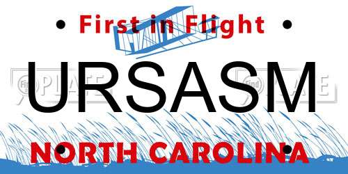 URSASM North Carolina License Plate