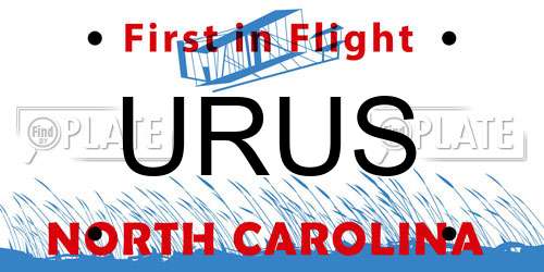 URUS North Carolina License Plate