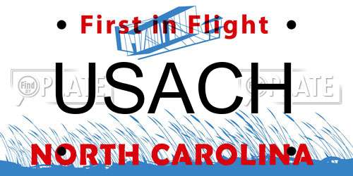 USACH North Carolina License Plate
