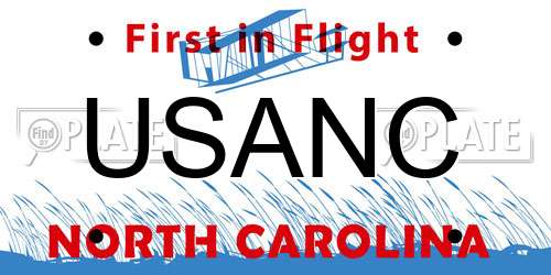 USANC North Carolina License Plate
