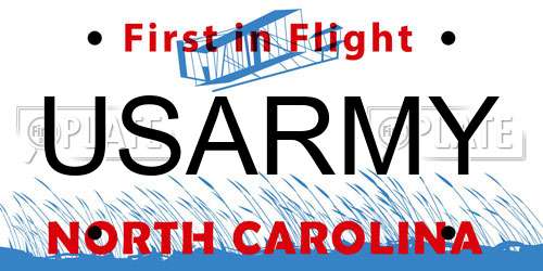 USARMY North Carolina License Plate