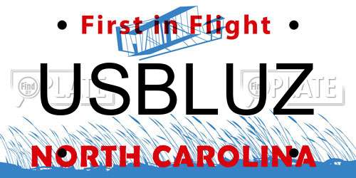 USBLUZ North Carolina License Plate
