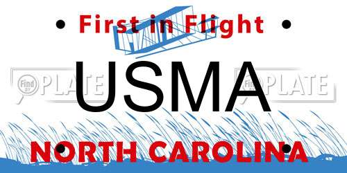 USMA North Carolina License Plate