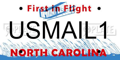 USMAIL1 North Carolina License Plate