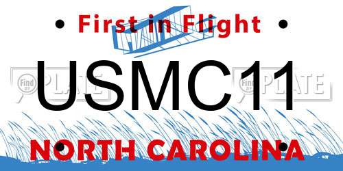 USMC11 North Carolina License Plate