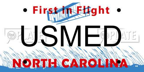 USMED North Carolina License Plate