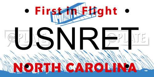 USNRET North Carolina License Plate