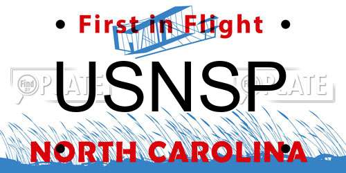USNSP North Carolina License Plate