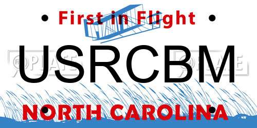 USRCBM North Carolina License Plate