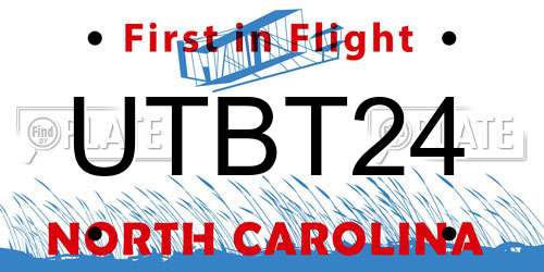 UTBT24 North Carolina License Plate