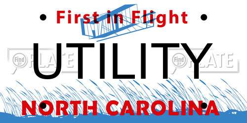 UTILITY North Carolina License Plate