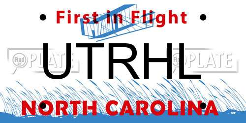 UTRHL North Carolina License Plate