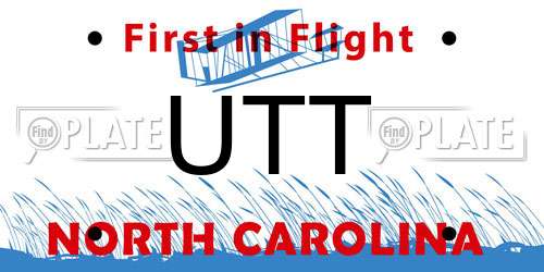 UTT North Carolina License Plate
