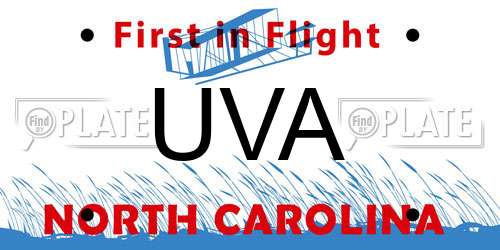 UVA North Carolina License Plate