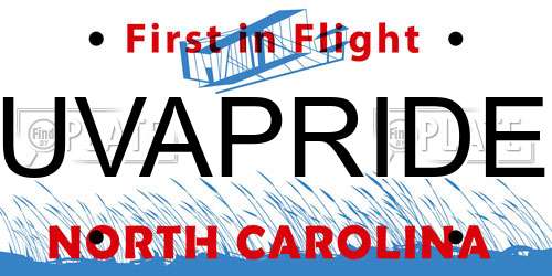 UVAPRIDE North Carolina License Plate