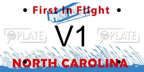V1 North Carolina License Plate
