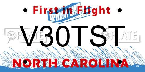 V30TST North Carolina License Plate