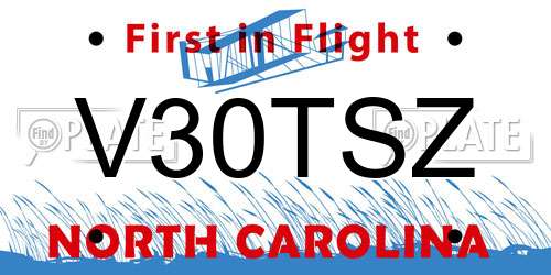 V30TSZ North Carolina License Plate