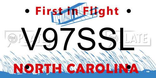 V97SSL North Carolina License Plate