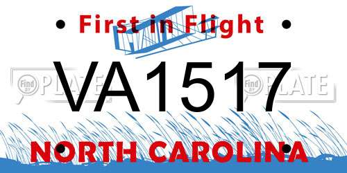 VA1517 North Carolina License Plate